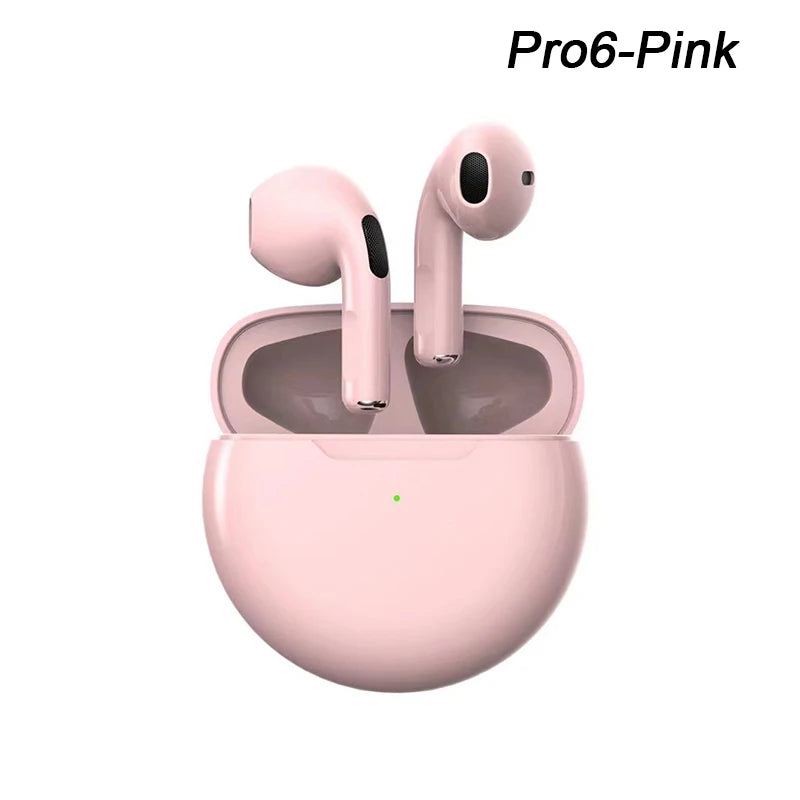 Original Pro 6 TWS Wireless Bluetooth Earphones Headphones Mini Fone Earphone Stereo Sport Headset For Xiaomi Android Earbuds